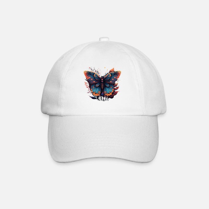Papillon violet - Casquette classique - blanc/blanc