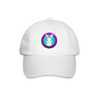Weisser Hase Kaninchen - Baseballkappe - Weiß/Weiß - Vorne