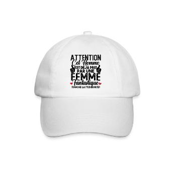 Cet homme est déjà pris par une femme fantastique - Casquette classique - blanc/blanc - Devant