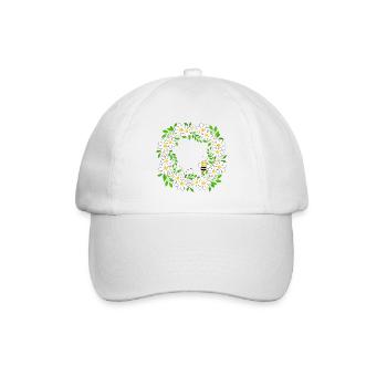 Blumenkranz - Baseballkappe - Weiß/Weiß - Vorne