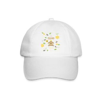 Bee Honey - Baseballkappe - Weiß/Weiß - Vorne