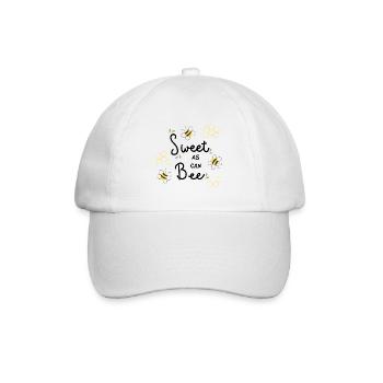 Sweet as can Bee - Baseballkappe - Weiß/Weiß - Vorne