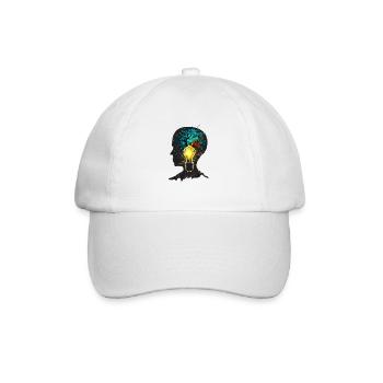 Silhouette | Head | Light bulb | Nature - Baseball Cap - white/white - Front