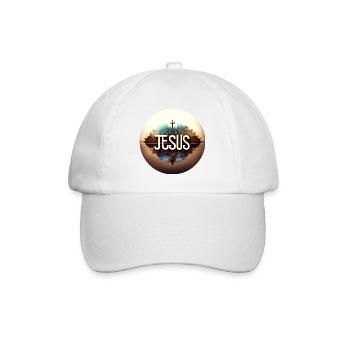 Jesus Christ of Nazareth Faith Bible Jesus - Baseball Cap - white/white - Front