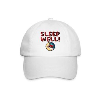 Schlafen Sie gut - Sleeping FOX at the Moon - Tier - Baseballkappe - Weiß/Weiß - Vorne