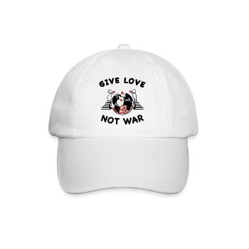 Frieden kein Krieg - Baseballkappe - Weiß/Weiß - Vorne