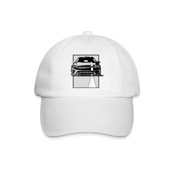 Ligne transparente noire automatique - Casquette classique - blanc/blanc - Devant