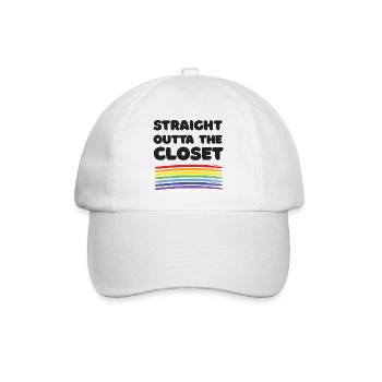 Pride Month - Straight Outta The Closet - Baseball Cap - white/white - Front