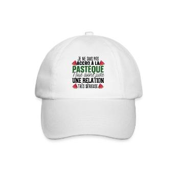 Pastèque Fruit Relation Cadeau Humour Rouge Vert - Casquette classique - blanc/blanc - Devant