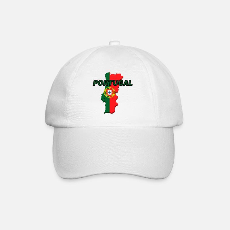 Carte drapeau du Portugal - Casquette classique - blanc/blanc