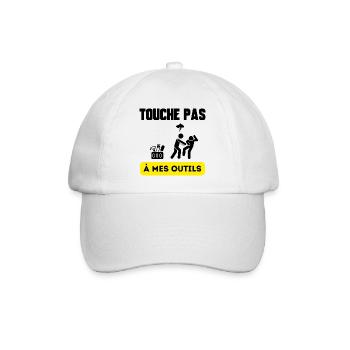 touche pas à mes outils - Casquette classique - blanc/blanc - Devant