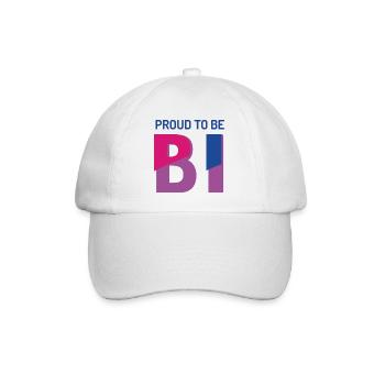 Stolz darauf, bisexuell zu sein - Baseballkappe - Weiß/Weiß - Vorne