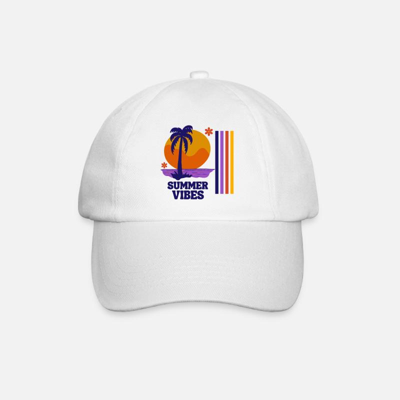 vacances d'été, vacances, vacances à-la mer - Casquette classique - blanc/blanc