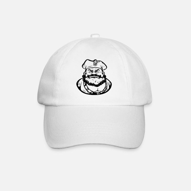 Pirat - Baseballkappe - Weiß/Weiß