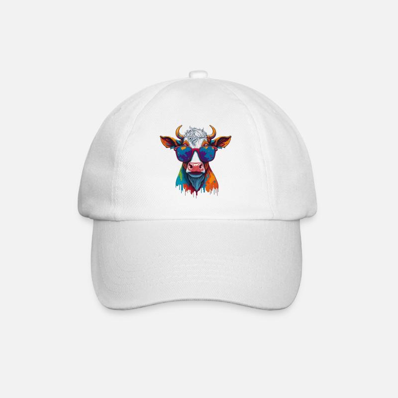 coole Kuh - Baseballkappe - Weiß/Weiß