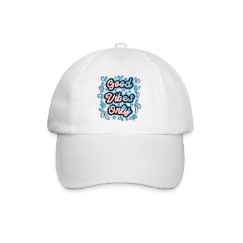 Good Vibes Only 1 - Baseball Cap - white/white - Front