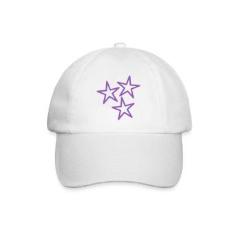 ETOILE. ETOILES. STAR. FÊTE. ANNIVERSAIRE. NOËL. - Casquette classique - blanc/blanc - Devant