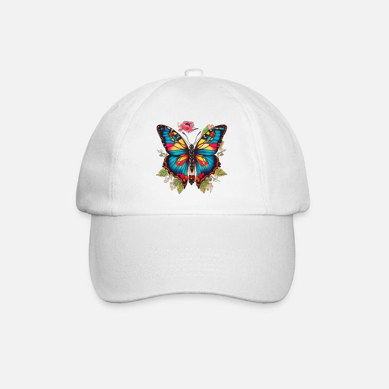 Tatouage papillon - Casquette classique - blanc/blanc