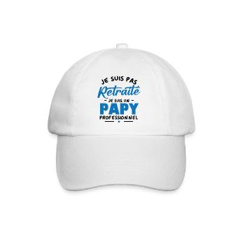 Je suis Pas Retraité je suis un Papy Professionnel - Casquette classique - blanc/blanc - Devant