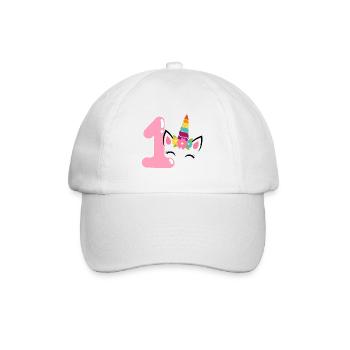 1st birthday. first birthday - Baseball Cap - white/white - Front