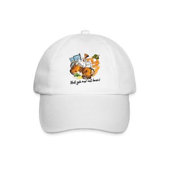 Heit geh mer net hoam - Baseballkappe - Weiß/Weiß - Vorne