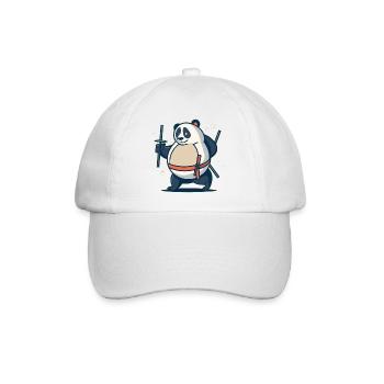 Panda - Baseballkappe - Weiß/Weiß - Vorne