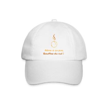 Bouffez du cul. Cadeau Humour Anniversaire EVG - Casquette classique - blanc/blanc - Devant