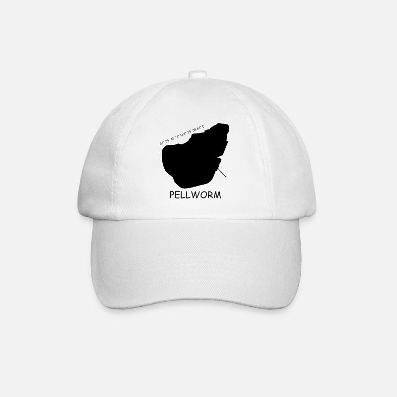 Pellworm Koordinaten - Baseballkappe - Weiß/Weiß