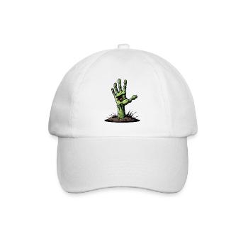 Zombie Hand / Halloween / Finger / Earth / Undead - Baseball Cap - white/white - Front