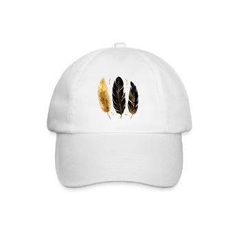 Plumes dorées - Casquette classique - blanc/blanc - Devant
