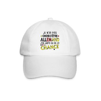 Allemand Allemagne Europe Cadeau Pays Humour Homme - Casquette classique - blanc/blanc - Devant