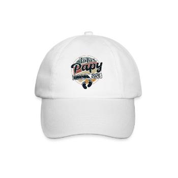Futur Papy 2026 Cadeau annonce grossesse Homme - Casquette classique - blanc/blanc - Devant
