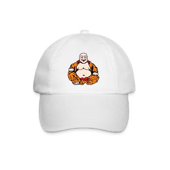 Humorvoller Buddha - Baseballkappe - Weiß/Weiß - Vorne