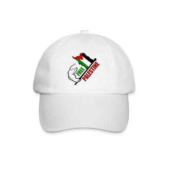 Free palestine - Casquette classique - blanc/blanc - Devant