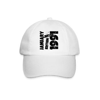 JANUAR 1991 LIMITIERTE AUFLAGE - Baseballkappe - Weiß/Weiß - Vorne