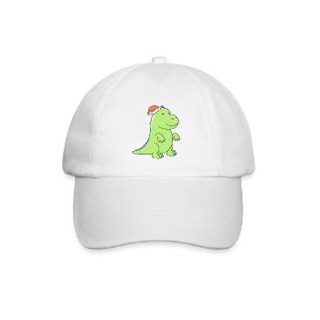 a little dinosaur is in love - Baseball Cap - white/white - Front