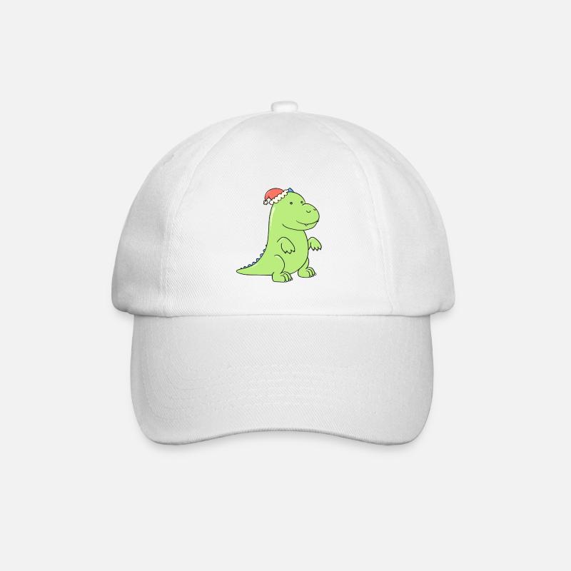 ein kleiner Dino ist verliebt - Baseballkappe - Weiß/Weiß