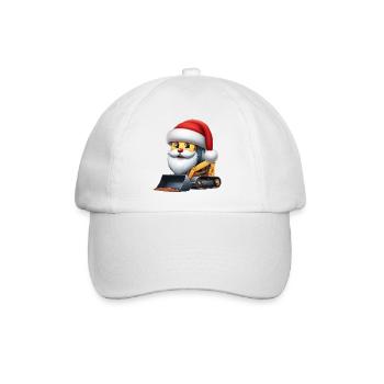 Skid Steer Santa Claus - Baseball Cap - white/white - Front