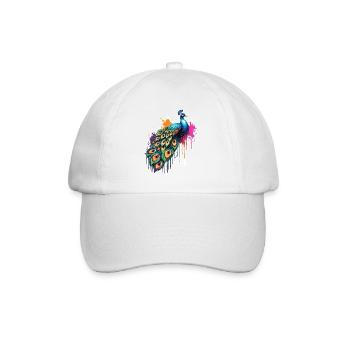 Paon / Animal / Zoo / Plumage / Beauté naturelle - Casquette classique - blanc/blanc - Devant