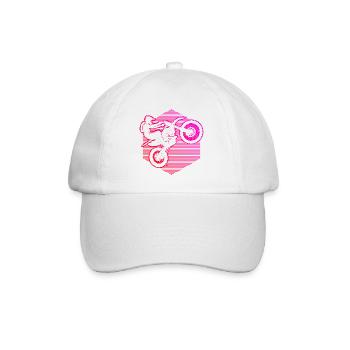 Hommes Freestyle Motocross Motocross Supermoto - Casquette classique - blanc/blanc - Devant