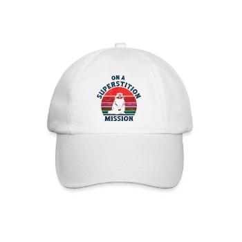 On a superstition mission retro sunset marmot - Baseball Cap - white/white - Front