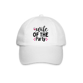 Design wife of party red color - Casquette classique - blanc/blanc - Devant