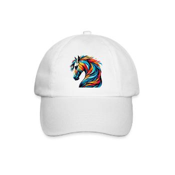 Horse - Baseball Cap - white/white - Front