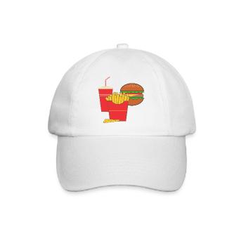 Logo de la friterie 'fast food' - Casquette classique - blanc/blanc - Devant