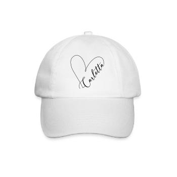 Carlotta Name Heart Line - Baseball Cap - white/white - Front