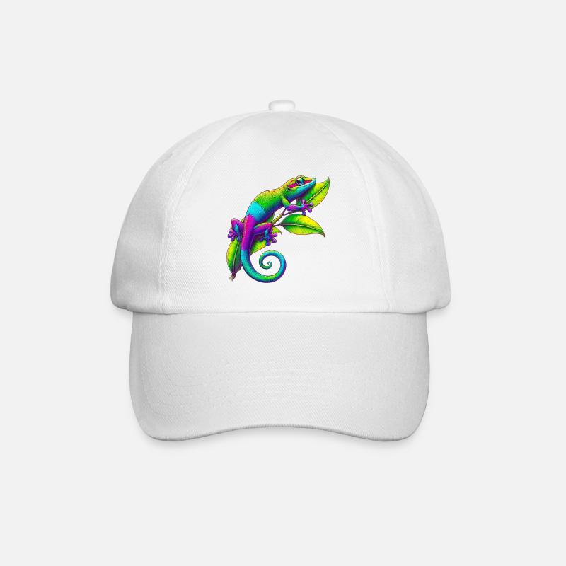 Gecko - Baseballkappe - Weiß/Weiß