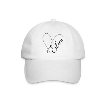 Eileen Name Herzlinie - Baseballkappe - Weiß/Weiß - Vorne
