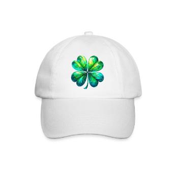 Four-leaf clover - Baseball Cap - white/white - Front