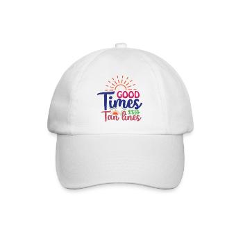Good Times and Tan Lines - Baseball Cap - white/white - Front