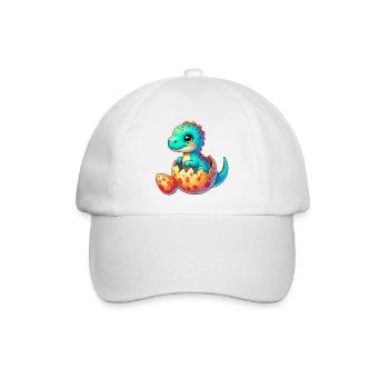 Dinosaurier - Baseballkappe - Weiß/Weiß - Vorne